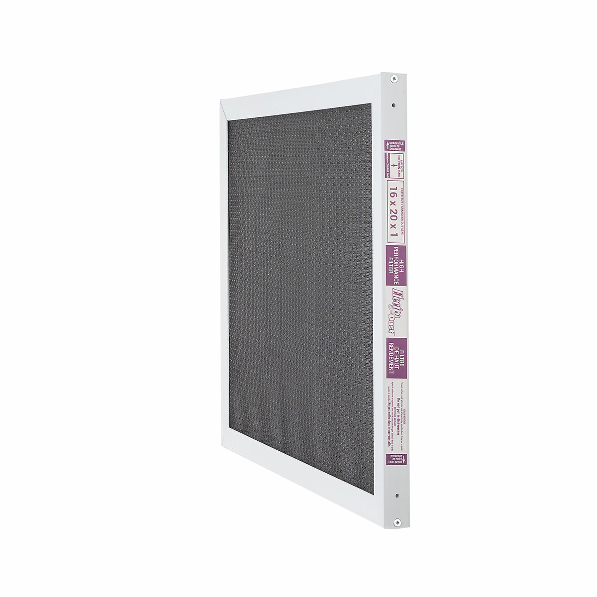 ElectroDust - Filtre de remplacement pour système central -16x20x1 - MERV 7
