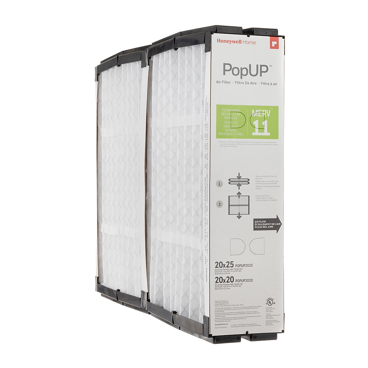 Honeywell - PopUp - Filtre de remplacement - 20x25x6 - MERV 11